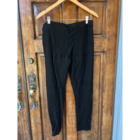 Ralph Lauren Blue Label Leggings Embroidered Ankles Stretchy | Black | Size XL - Picture 2 of 12